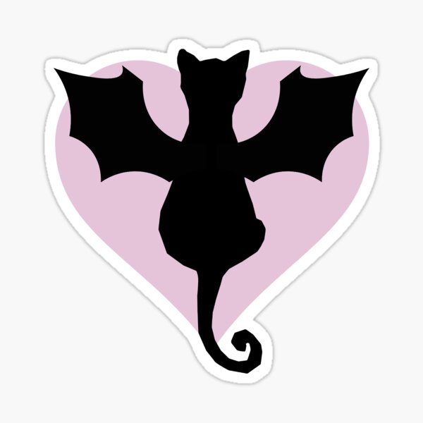 halloween cat heart Sticker