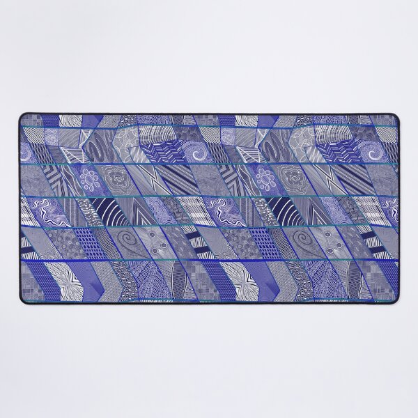 Item preview, Zentangle Abstract Lineart Grid; Blue Over Aloe designed and sold by ThatsJustJilly.