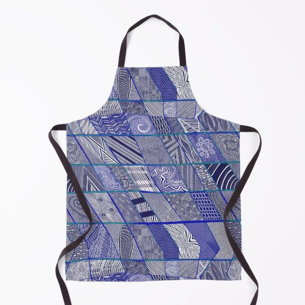 Item preview, Zentangle Abstract Lineart Grid; Blue Over Aloe designed and sold by ThatsJustJilly.