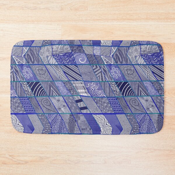 Item preview, Zentangle Abstract Lineart Grid; Blue Over Aloe designed and sold by ThatsJustJilly.