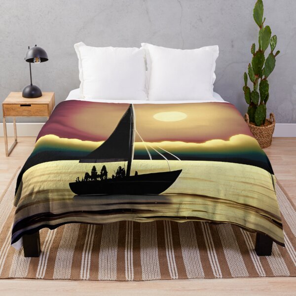 Item preview, Sailboat on a Calm Sea Under the Pale Moonlight designed and sold by Caregiverology.