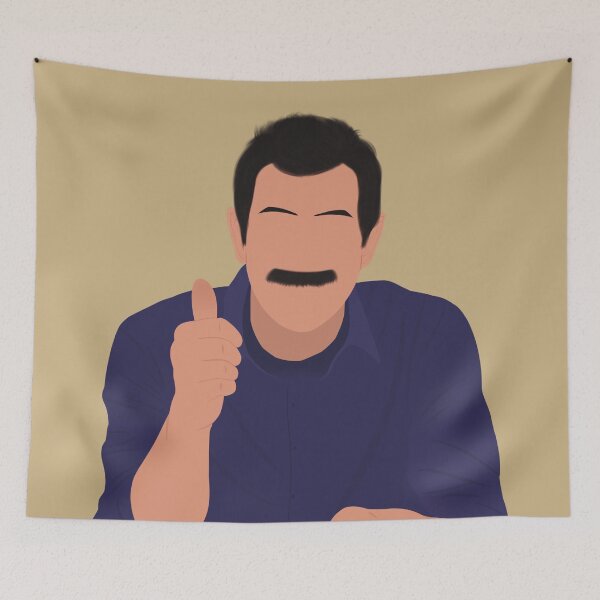 Item preview, Modern Family Phil Thumbs Up Mustache Fan Art designed and sold by senaeksi.
