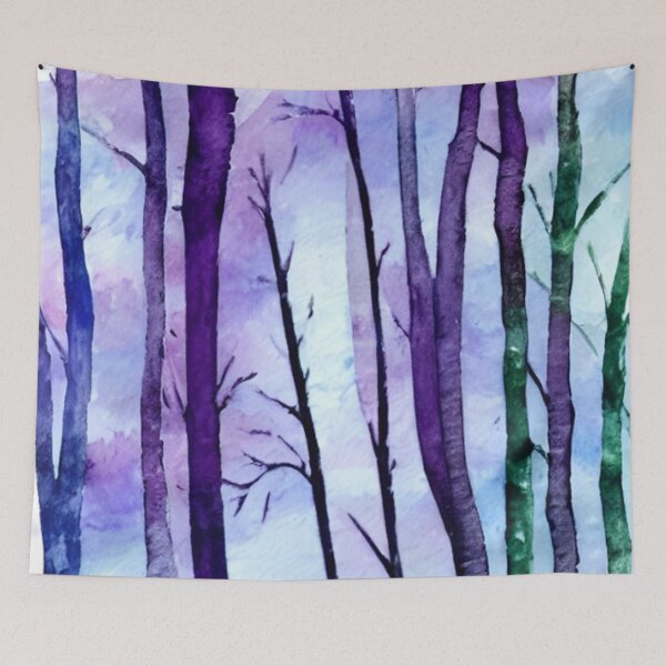 Artikelvorschau, Spärliche Winterbäume-Aquarell-Stimmung entworfen und verkauft von 18thCircusCat.