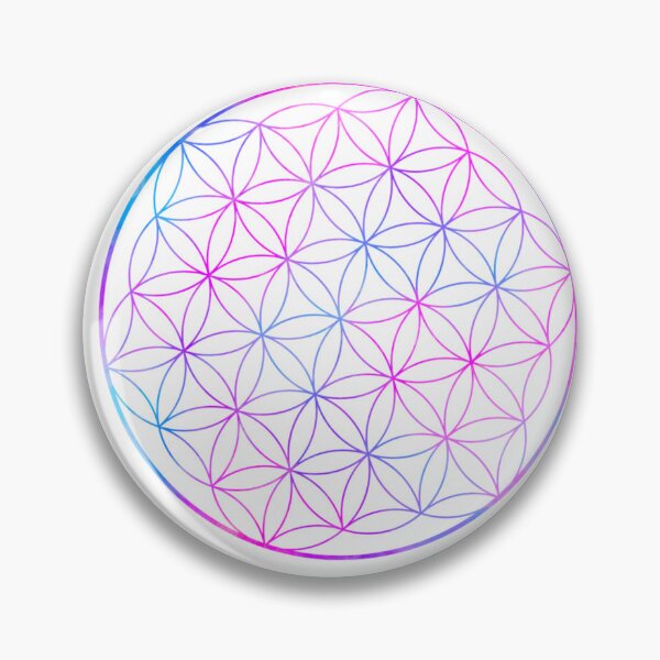 Item preview, Pink Purple Blue Flower of Life Sacred Geometry Symbol designed and sold by Suzalicious.
