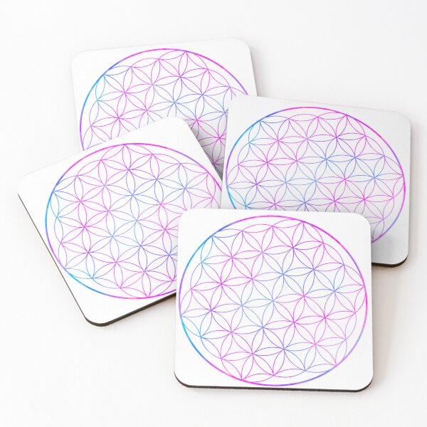 Item preview, Pink Purple Blue Flower of Life Sacred Geometry Symbol designed and sold by Suzalicious.