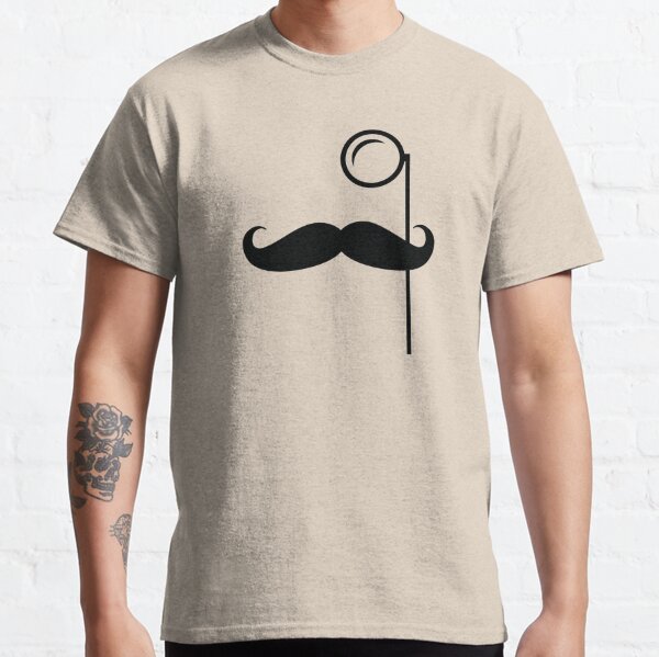 Monocle Mustache Dapper Gentleman Classic T-Shirt
