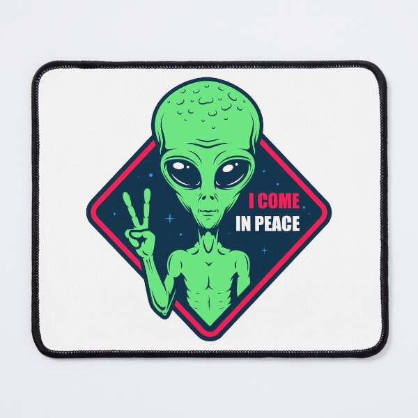Item preview, I Come in Peace Green Alien Meme designed and sold by fomodesigns.