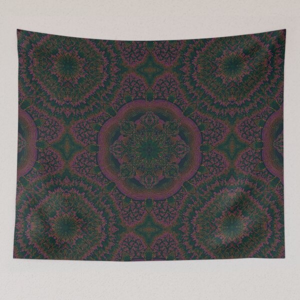 Item preview, Fractal Kaleidoscope Symmetrical Zendoodle; Dark Fairy Garden designed and sold by ThatsJustJilly.