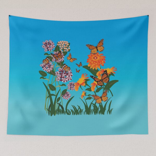Item preview, Monarch butterflies and flowers. designed and sold by Nanar1984.