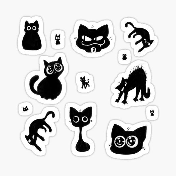 Item preview, BlackCats designed and sold by PurpleNerdDrawz.