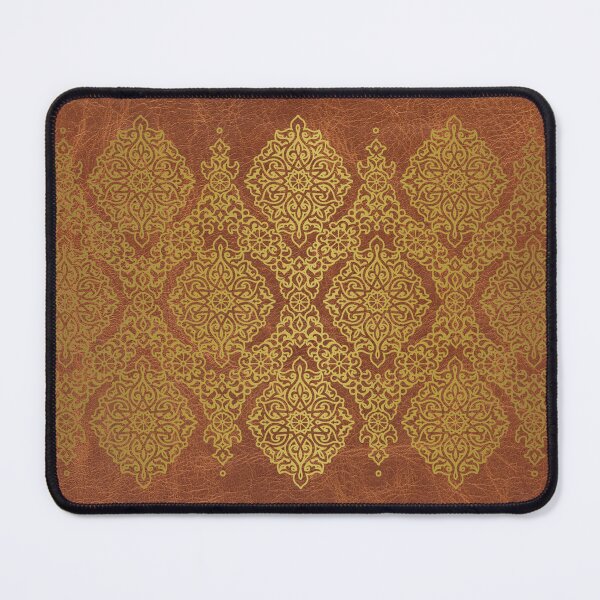 Item preview, Leather and Lace..Tan leather and gold mandala lace designed and sold by ditzy-designs.