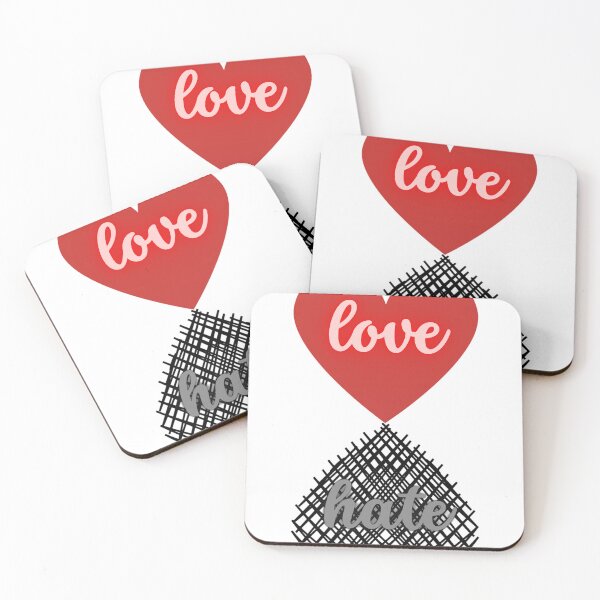 Item preview, Love and hate in hearts. designed and sold by digitaldraw4you.