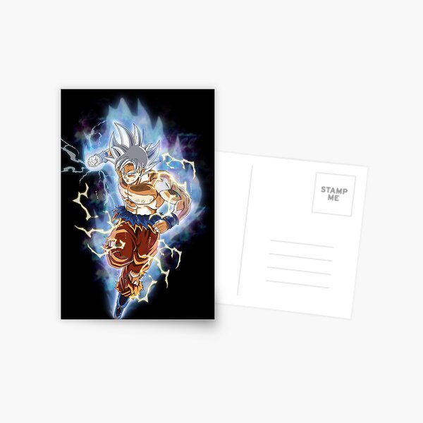 Goku - Blue Hair Super Saiyan Postcard for Sale by animelovah