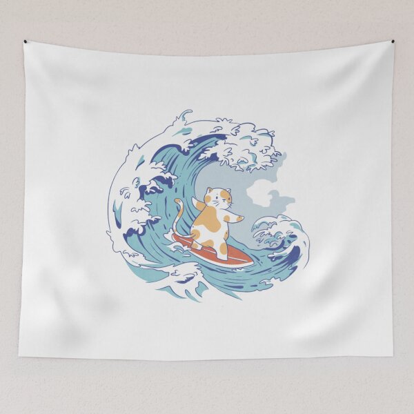 Item preview, Surfing Cat designed and sold by Digital-Zoo.