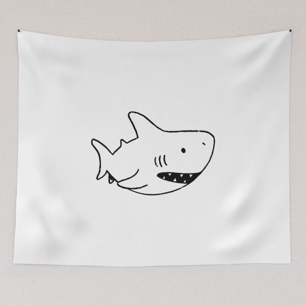Item preview, shark hand drawn, shark, sharks, Funny shark, shark gift, shark idea, shark Design designed and sold by RedArtsDesign.