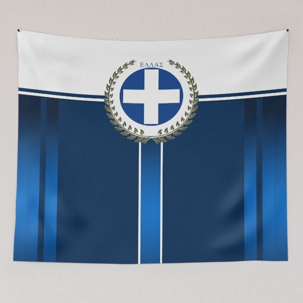 Item preview, Ellas Greece Blue White Stripe designed and sold by Yiorgos Designs.