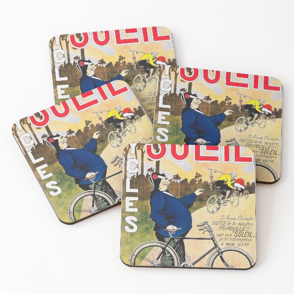 Item preview, vintage French Soleil bicycle advertising Poster ART designed and sold by Designbuddies.