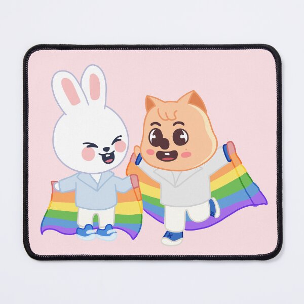 Item preview, STRAY KIDS (SKZOO) Leebit and Han Quokka Pastel Rainbow(Pride) designed and sold by LilMissRandom17.