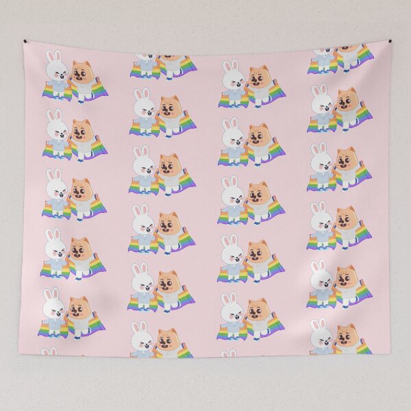 Item preview, STRAY KIDS (SKZOO) Leebit and Han Quokka Pastel Rainbow(Pride) designed and sold by LilMissRandom17.