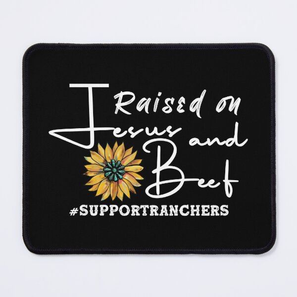 Item preview, Support Ranchers - Raised On Jesus And Beef designed and sold by handsoftime2020.