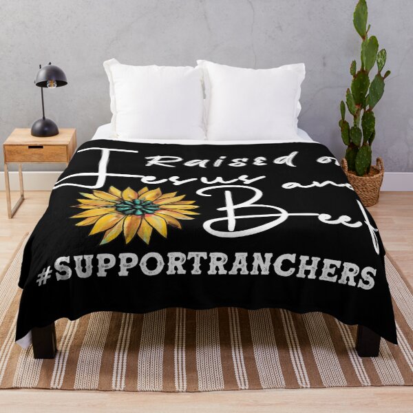 Item preview, Support Ranchers - Raised On Jesus And Beef designed and sold by handsoftime2020.