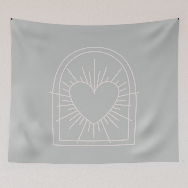 Item preview, Cosmic Aesthetic Cute Indie Heart Design Love Power Grayish Blue designed and sold by scorpiolane.