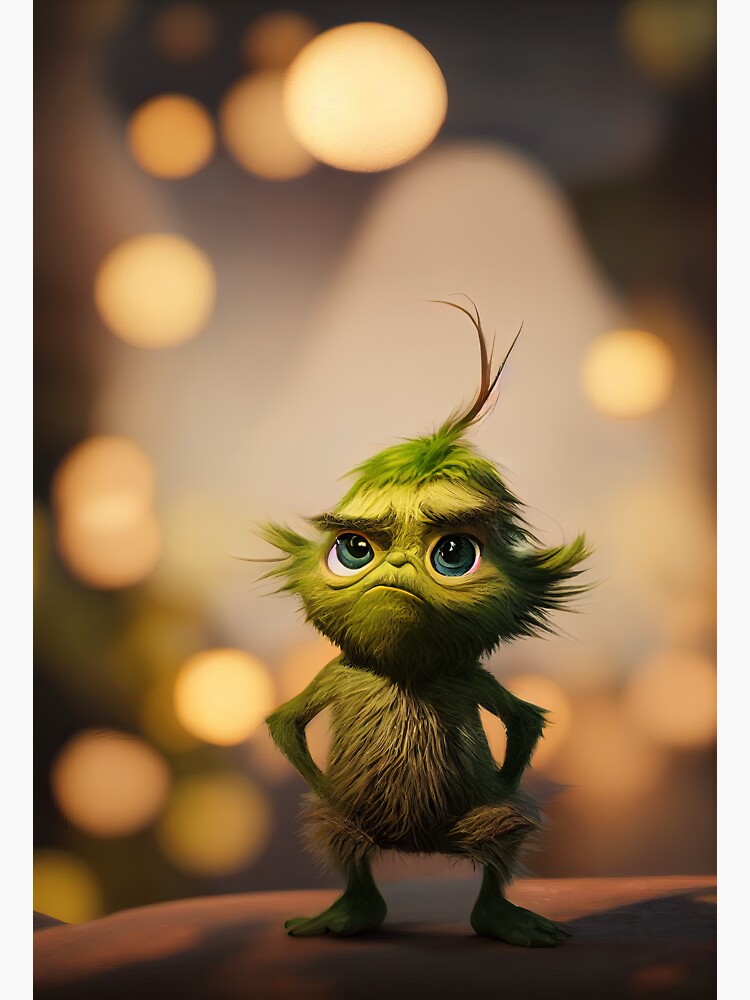 "Baby Grinch " Sticker for Sale by geohise Redbubble