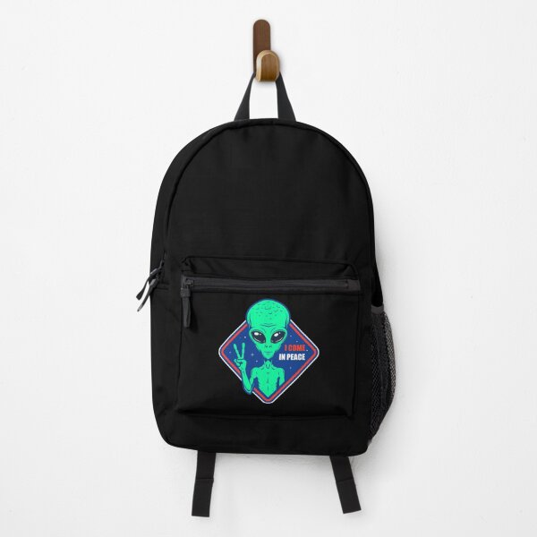 Item preview, I Come in Peace Little Green Alien UFO Meme designed and sold by fomodesigns.