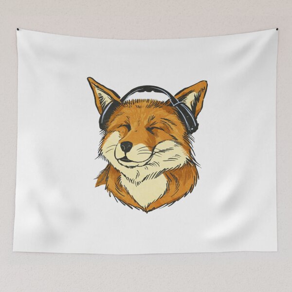 Item preview, Fox listening to Music designed and sold by Digital-Zoo.