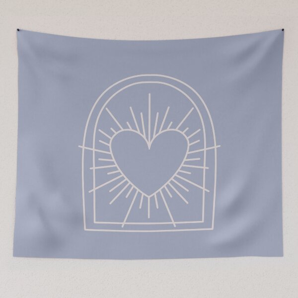 Item preview, Cosmic Aesthetic Cute Indie Heart Design Love Power Pigeon Blue designed and sold by scorpiolane.