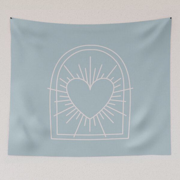 Item preview, Cosmic Aesthetic Cute Indie Heart Design Love Power Sky Blue designed and sold by scorpiolane.