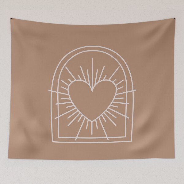 Item preview, Cosmic Aesthetic Cute Indie Heart Design Love Power Brown designed and sold by scorpiolane.