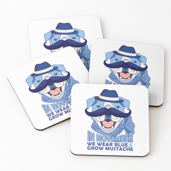 Item preview, In November We Wear Blue and Grow Mustache designed and sold by chillaxcats.