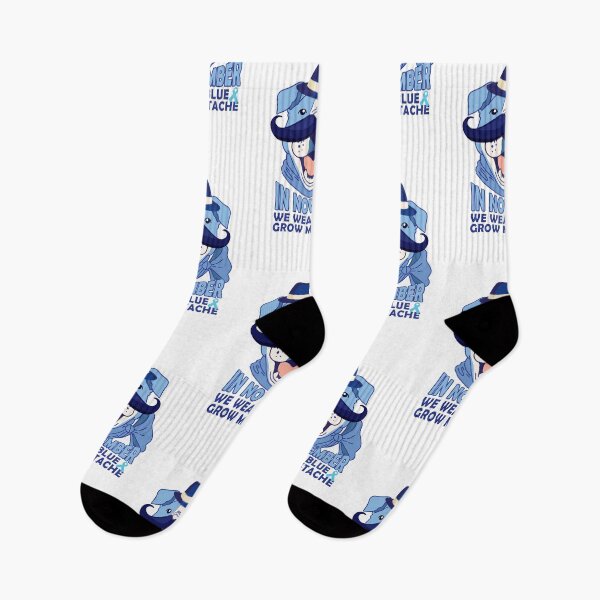Item preview, In November We Wear Blue and Grow Mustache designed and sold by chillaxcats.