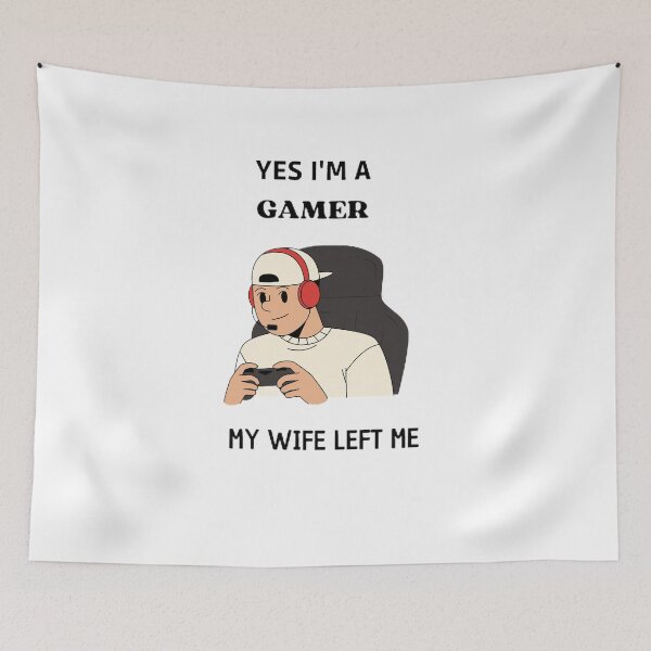 Item preview, Copy of I'm a gamer my wife left me designed and sold by SenhajiWorld.