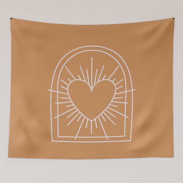 Item preview, Cosmic Aesthetic Cute Indie Heart Design Love Power Orange designed and sold by scorpiolane.
