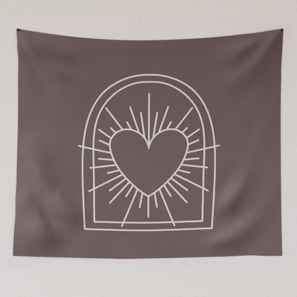 Item preview, Cosmic Aesthetic Cute Indie Heart Design Love Power Walnut Brown designed and sold by scorpiolane.