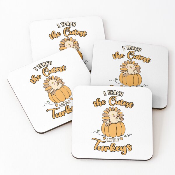 Item preview, I Teach the Cutest Little Turkeys cute funny Thanksgiving turkey quote designed and sold by absolutdesign.