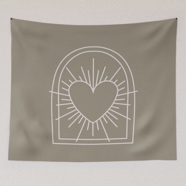 Item preview, Cosmic Aesthetic Cute Indie Heart Design Love Power Muted Green designed and sold by scorpiolane.
