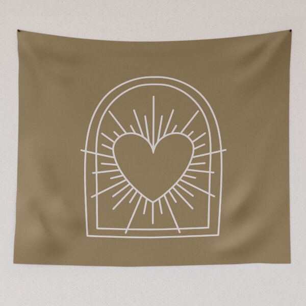 Item preview, Cosmic Aesthetic Cute Indie Heart Design Love Power Olive Brown designed and sold by scorpiolane.
