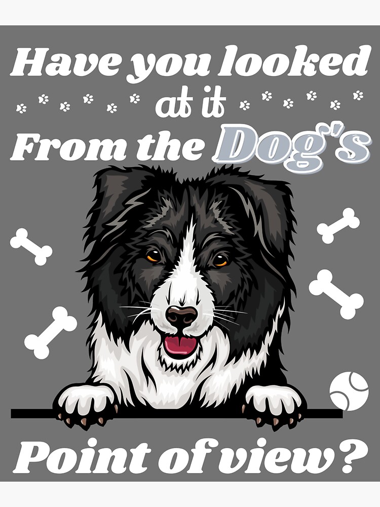 "Have you looked at it from the dog's point of view?" Sticker for Sale