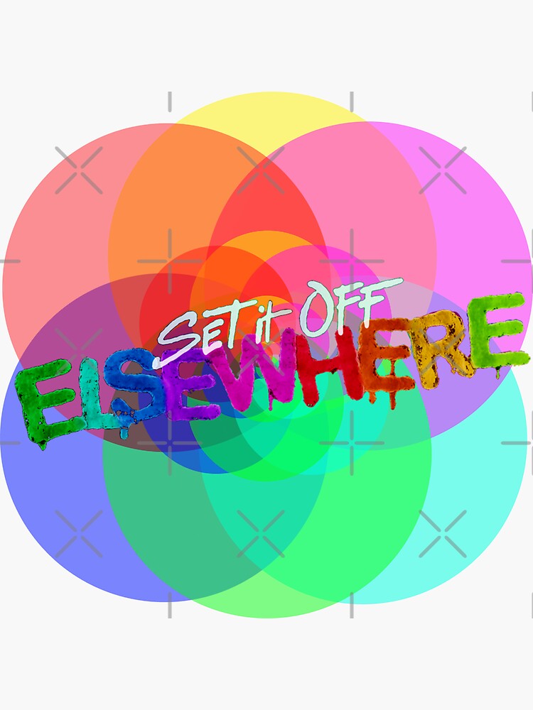 "Set it Off Elsewhere Neon Album" Sticker for Sale by ChloeNeko | Redbubble