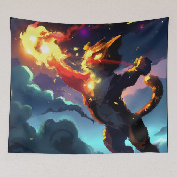 Item preview, Okashi the Cat, fireball in action (Manga) designed and sold by thecatandkettle.