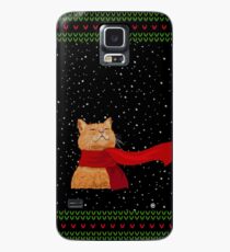 Tabby loves Snow (Knitted-version) Case/Skin for Samsung Galaxy