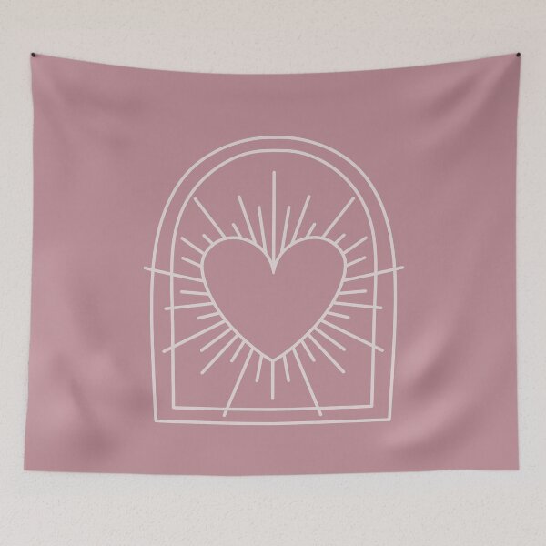 Item preview, Cosmic Aesthetic Cute Indie Heart Design Love Power Deep Pink designed and sold by scorpiolane.