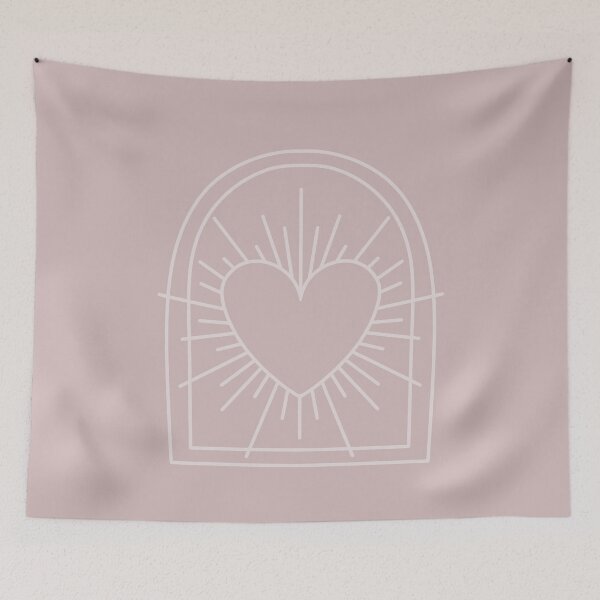 Item preview, Cosmic Aesthetic Cute Indie Heart Design Love Power Gray Pink designed and sold by scorpiolane.
