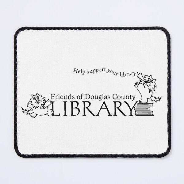 Item preview, Friends of the Douglas County Library (black and white) designed and sold by Douglas County Public Library.