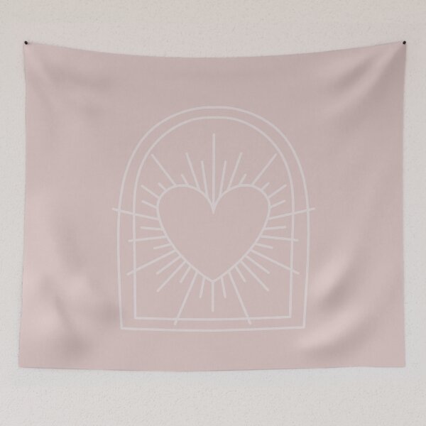 Item preview, Cosmic Aesthetic Cute Indie Heart Design Love Power Pale Pink designed and sold by scorpiolane.