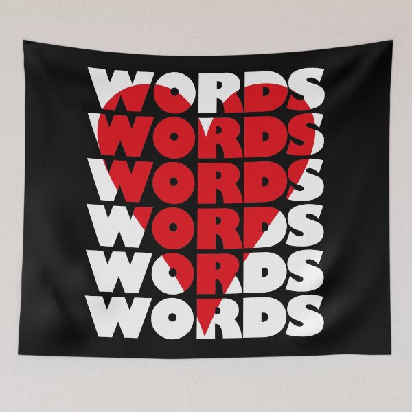 Item preview, Love Words Big Red Heart designed and sold by unREST-design.