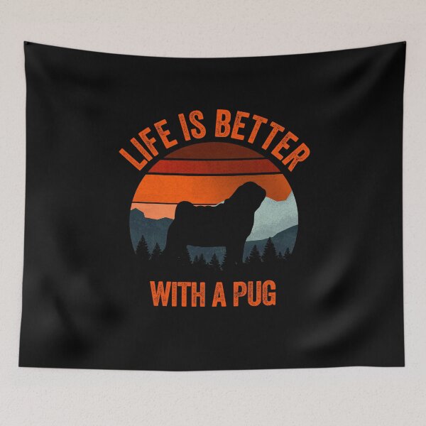 Item preview, Life Is Better With A Pug Vintage Sky Gift designed and sold by Guarddogdrive.